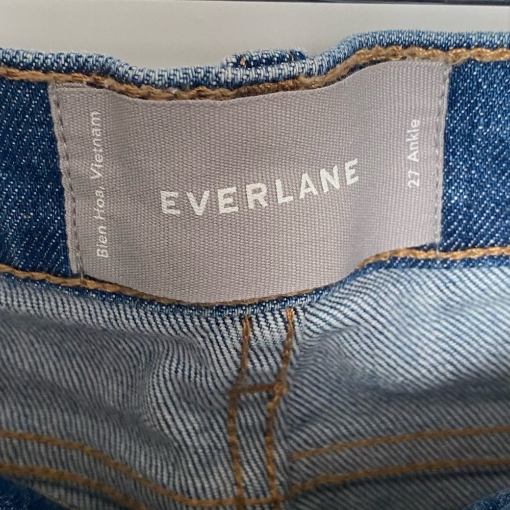Everlane Medium Wash Straight Ankle Jeans Size 27 - Picture 3 of 7